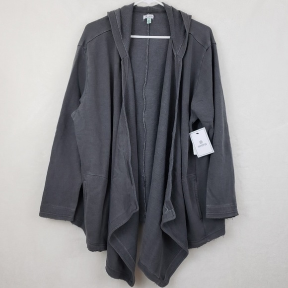 Susina Sweaters - [ new ] SUSINA Drape Knit Hooded Cardigan